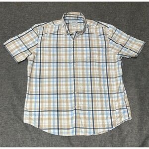 Croft & Barrow Men's L Plaid Short Sleeve Shirt
